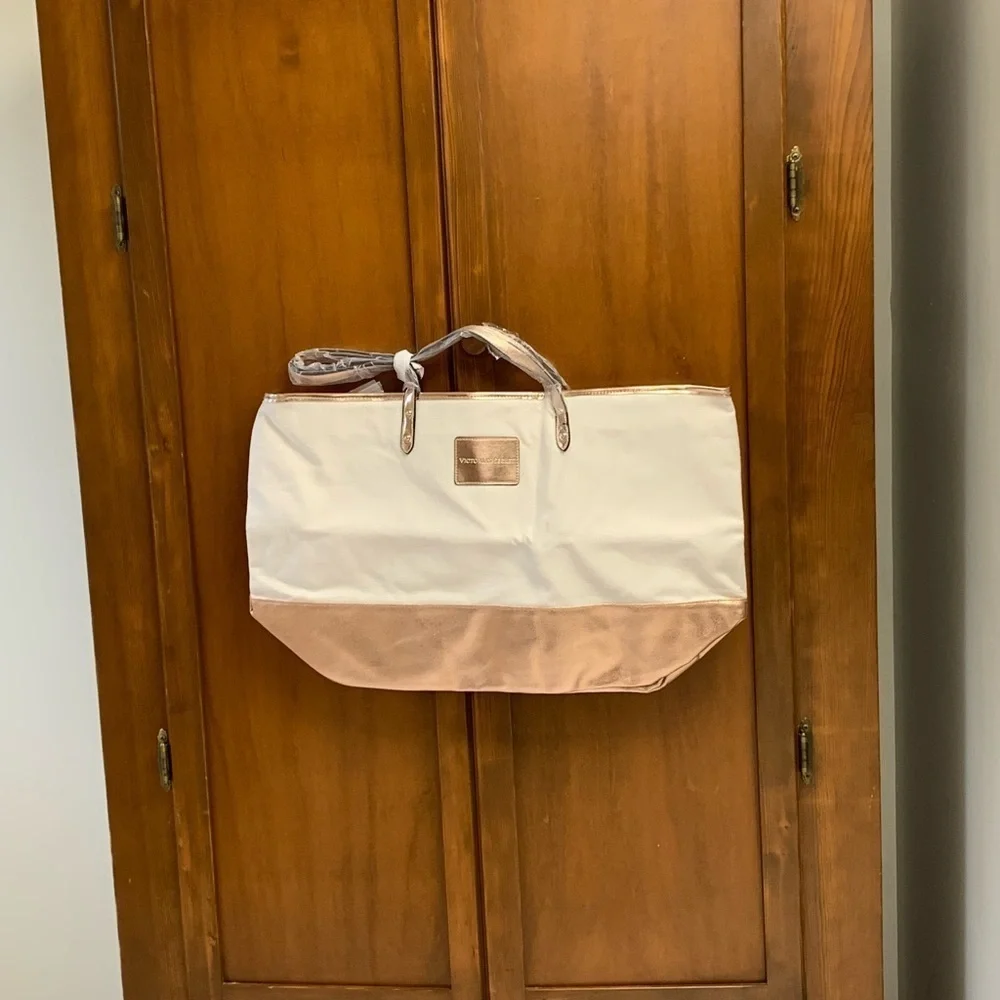 Victoria’s Secret extra large canvas tote bag NEW #springbreak